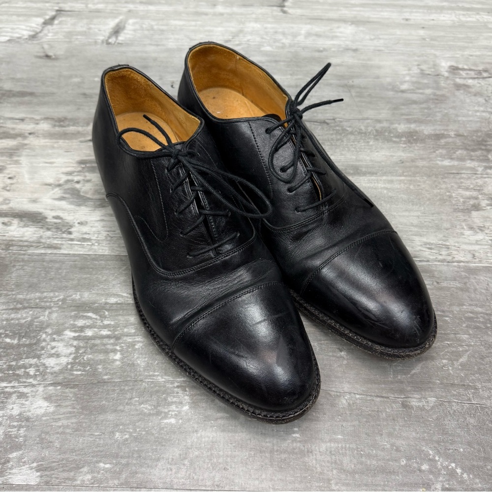 Beckett Simonon Black Cap Toe Oxfords 11 M